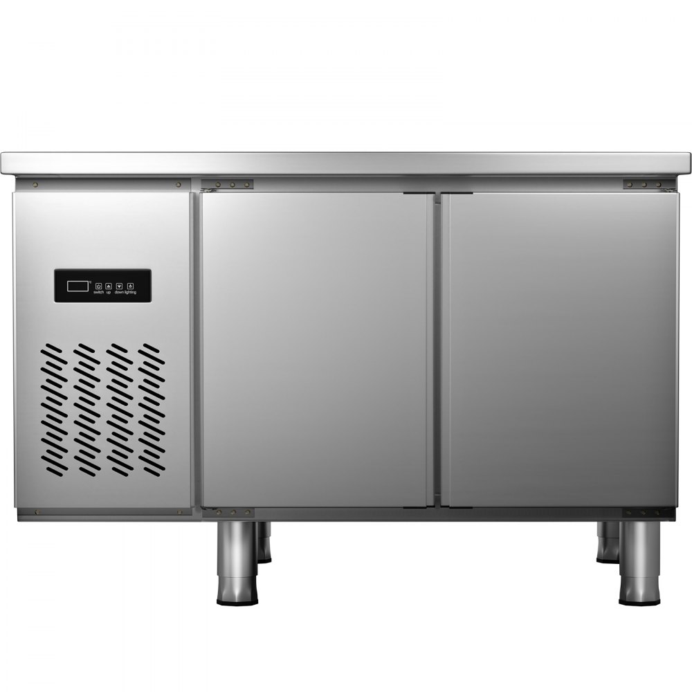 VEVOR Commercial Refrigerator,48'' Undercounter Refrigerator, Stainless Steel Built-in and Freestanding Worktop Refrigerator, Under Counter Cooler with Digital Temperature Control 23°F ~ 50°F for Restaurant Kitchen, 2 Door