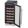 VEVOR Wine Cooler, 28 Bottle Wine Fridge, Mini Wine Cooler Refrigerator with Glass Door, Adjustable Shelves, Digital Temperature Control, Built-in & Freestanding Cooler Fridge for Home, Office, Bar