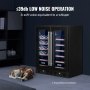 VEVOR Wine Cooler, 78 Cans and 20 Bottles Under Counter Built-in or Freestanding Wine Refrigerator, Dual Zone and Dual Door Beverage Cooler with Blue Light, Lock for Beer Soda Wine Water, ETL Listed