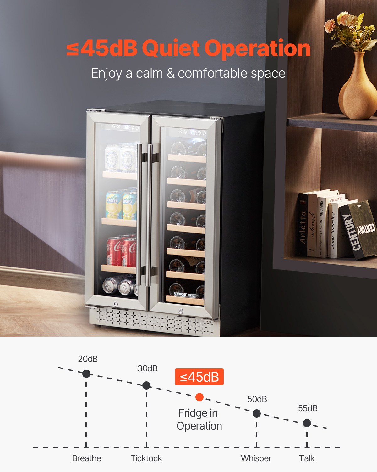 Wine and Beverage Refrigerator 24 in Dual Zone Wine Cooler with Glass Doors Wine and Beverage Refrigerator 24 in Dual Zone Wine Cooler with Glass Doors