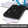 Screen Printer Screen Printing Machine 3 color 1 Station With Dryer Single Wheel