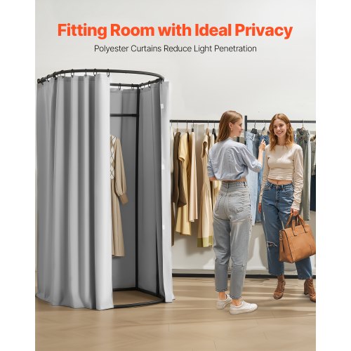 VEVOR Curtain Dressing Room - 180g/m, 39x37x79 in, Iron VEVOR Curtain Dressing Room - 180g/m, 39x37x79 in, Iron