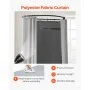 VEVOR Fitting Room, Dressing Room with Thick Polyester Curtains, Privacy Space with Shading Curtain and a Hook, for Boutique, Mall, Tailor's Store & Outdoor 39 x 37 x 79 in (Black and Gray-White)