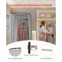 VEVOR Fitting Room, Dressing Room with Thick Polyester Curtains, Privacy Space with Shading Curtain and a Hook, for Boutique, Mall, Tailor's Store & Outdoor 39 x 37 x 79 in (Black and Gray-White)