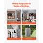 VEVOR Fitting Room, Dressing Room with Thick Polyester Curtains, Privacy Space with Shading Curtain and a Hook, for Boutique, Mall, Tailor's Store & Outdoor 39 x 37 x 79 in (Black and Gray-White)