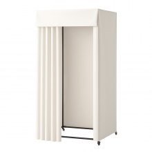 Fitting Room Moveable Dressing Room 39 in Privacy Space (Black and Beige)