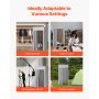 VEVOR Fitting Room, Dressing Room with Thick Polyester Curtains, Privacy Space with Shading Curtain and a Hook, for Boutique, Mall, Tailor's Store & Outdoor 39 x 39 x 78 in (Black and Gray-White)