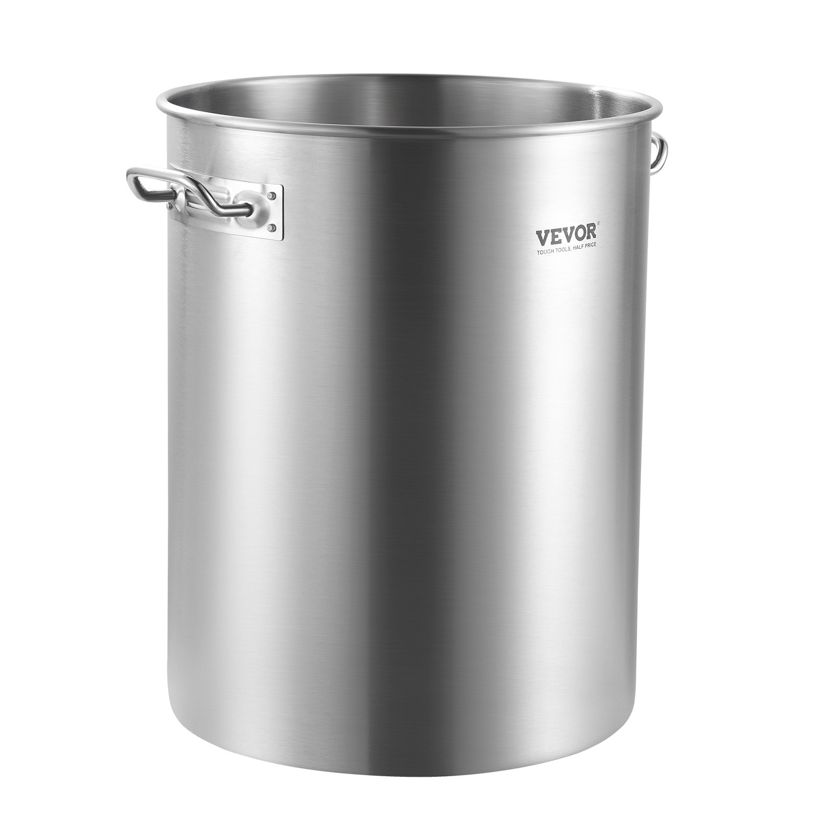 VEVOR Stainless Steel Stockpot, 36 Quart Cooking Pots, Cookware Sauce Pot with Basket, Lid, and Handle, Heavy Duty Commercial Grade Stock Pot, Sanding Treatment, for Steaming Boiling or Frying Silver