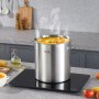 VEVOR Stainless Steel Stockpot, 53 Quart Large Cooking Pots, Cookware Sauce Pot with Lid, and Handle, Heavy Duty Commercial Grade Stock Pot, Sanding Treatment, for Large Groups Events Silver