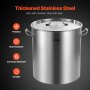 64QT Stainless Steel Stockpot Cooking Kitchen Sauce Pot with Basket Lid Handle