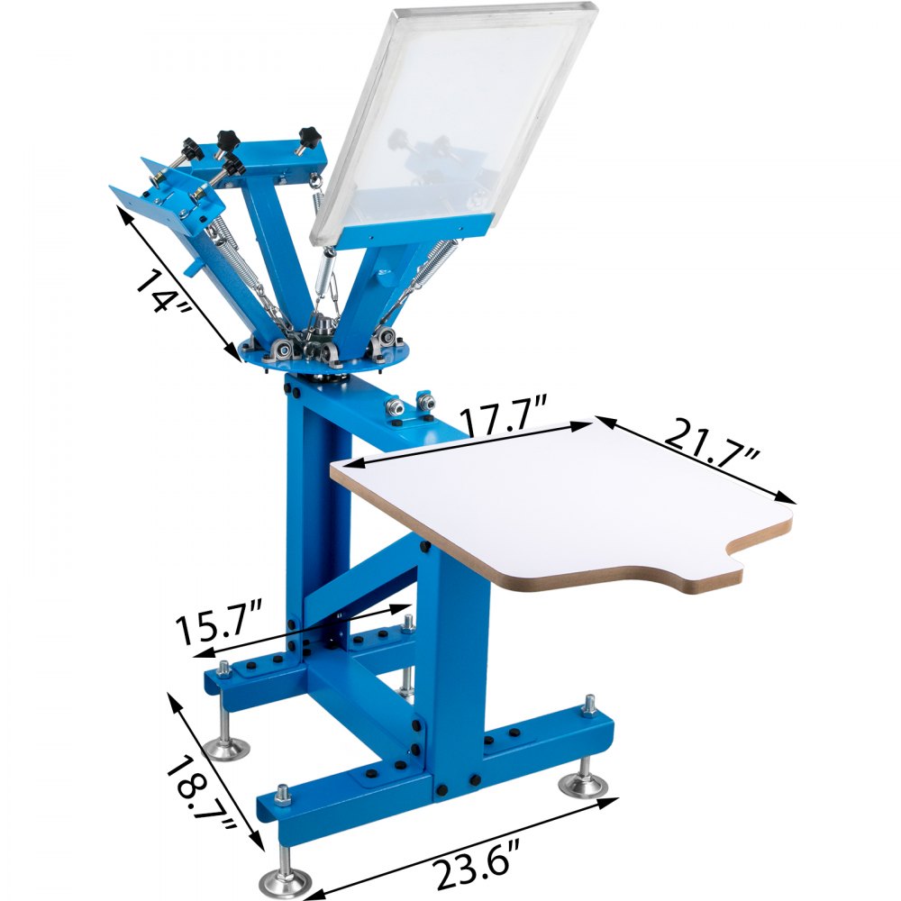 Vevor Screen Printer Screen Printing Machine 4 Color 1 Station For T-shirts