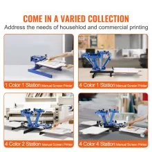 VEVOR 4 Color 1 Station Silk Screening Screenprint Press Screen Printing Machine
