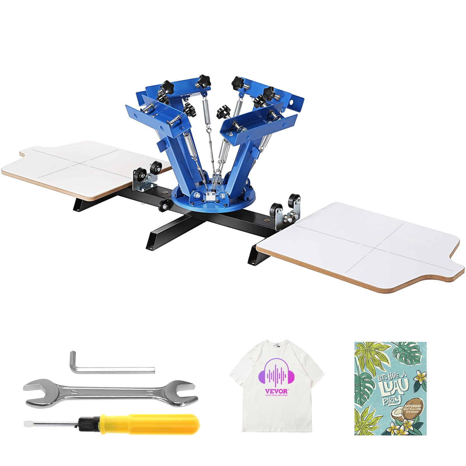 VEVOR 4 Color 2 Station Silk Screening Screenprint Press Screen Printing Machine