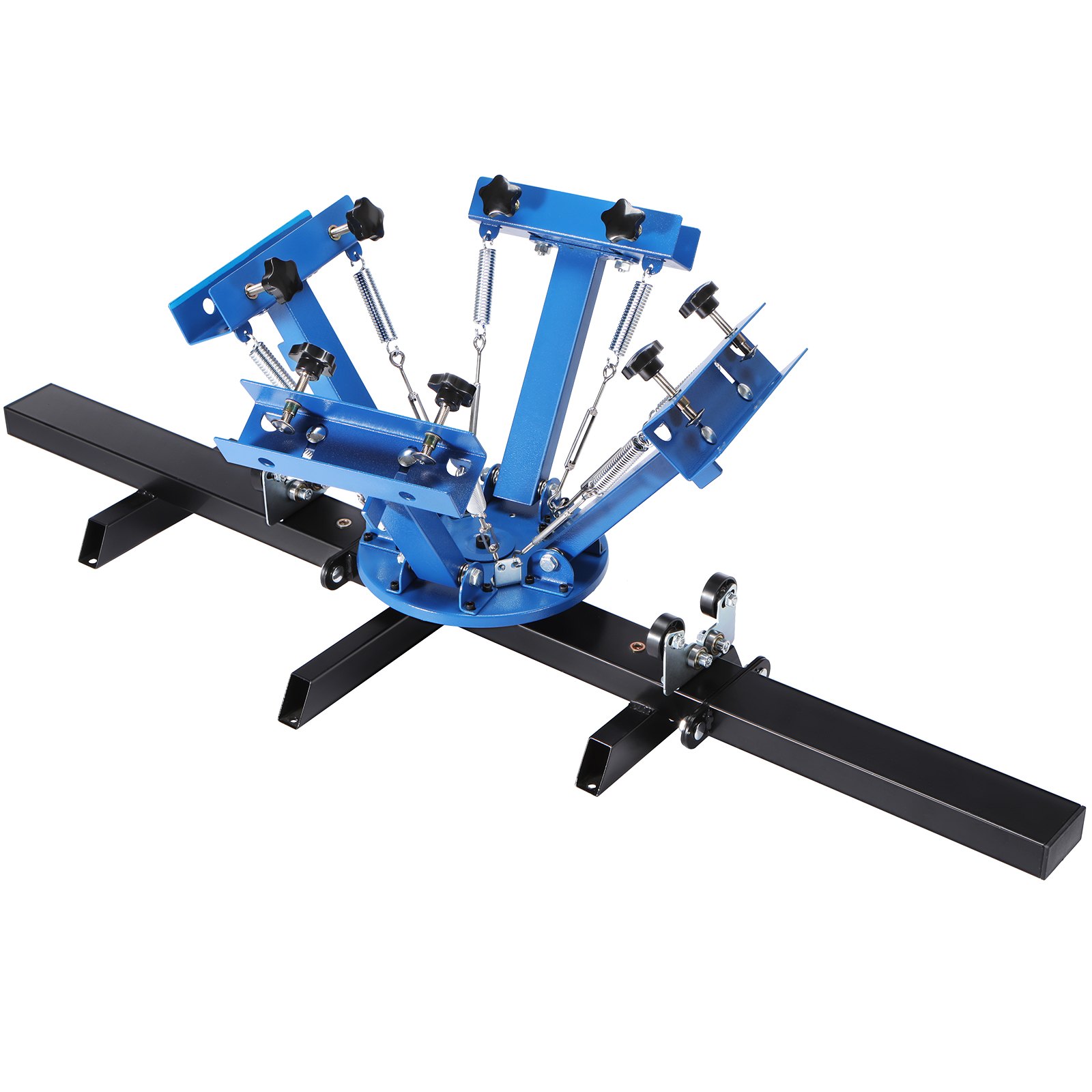 VEVOR Screen Printing Machine, 4 Color 2 Station, 360° Rotable Silk Screen Printing Press, 21.2 x 17.7in / 54 x 45cm Screen Printing Press, Dual-layer Positioning Pallet for DIY T-shirt Printing