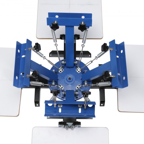 Máquina de serigrafía, 4 estaciones de 2 colores, prensa de impresión de  pantalla de seda giratoria de 360°, prensa de serigrafía de 21.2 x 17.7