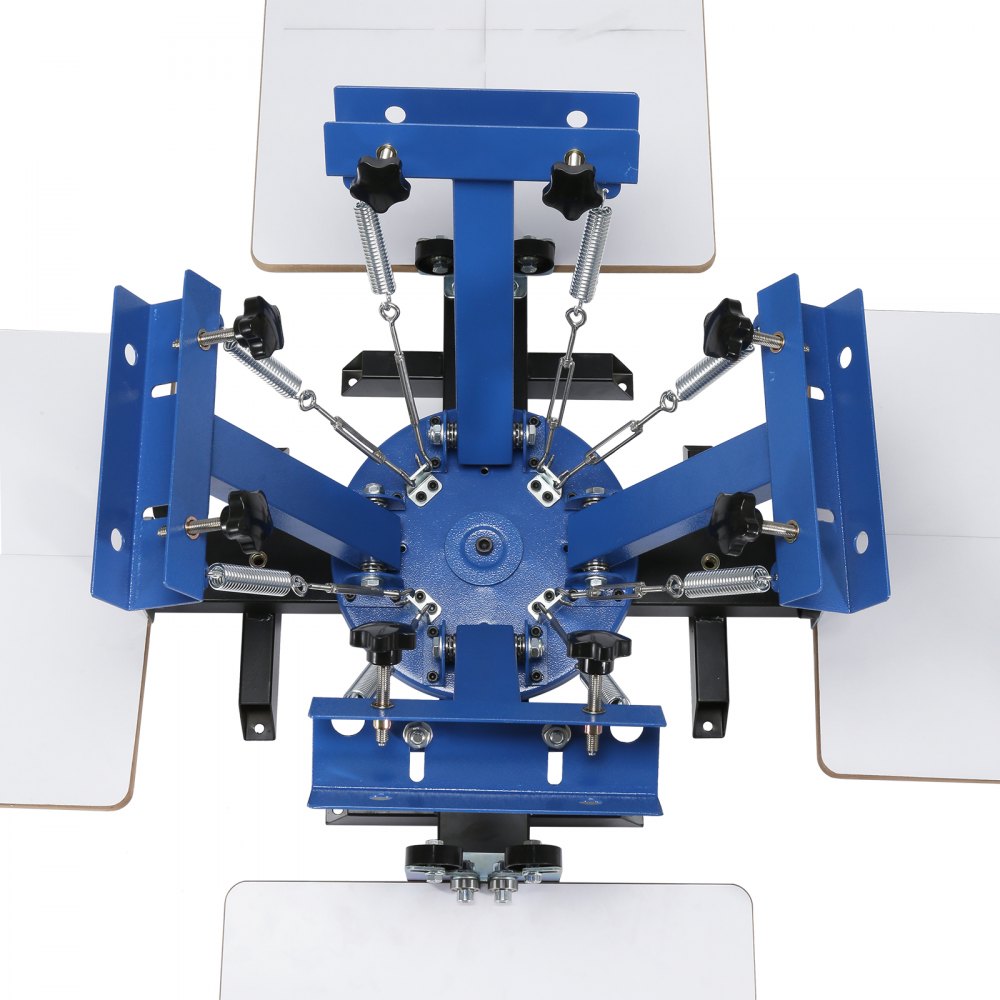 VEVOR Screen Printing Machine, 4 Color 4 Station 360° Rotable Silk Screen Printing Press, 21.2x17.7in Screen Printing Press, Double-layer Positioning Pallet for T-shirt DIY Printing