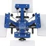 Máquina de serigrafía VEVOR, 4 colores, 4 estaciones, rotativa 360°, 21,2 x 17,7 pulgadas, paleta de posicionamiento de doble capa para impresión DIY de camisetas.