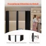 VEVOR Fitting Room, Portable Changing Room with Thick Polyester Curtains, Double Dressing Rooms with Partition Curtains, for Boutique, Mall, Studio, Tailor's Store & Office 79 x 39 x 79 in (Black)