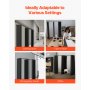 VEVOR Fitting Room, Portable Changing Room with Thick Polyester Curtains, Double Dressing Rooms with Partition Curtains, for Boutique, Mall, Studio, Tailor's Store & Office 79 x 39 x 79 in (Black)