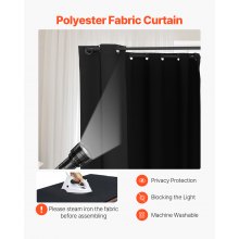 Fitting Room Portable Dressing Room 79 x 39 x 79 in Privacy Space (Black)