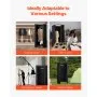 VEVOR Fitting Room, Portable Dressing Room with Thick Polyester Curtains, Privacy Space with Shading Curtain and a Hook, for Boutique, Mall, Tailor's Store & Outdoor Activity 39 x 37 x 79 in (Black)