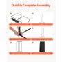 VEVOR Fitting Room, Portable Dressing Room with Thick Polyester Curtains, Privacy Space with Shading Curtain and a Hook, for Boutique, Mall, Tailor's Store & Outdoor Activity 39 x 37 x 79 in (Black)