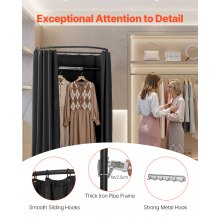 Fitting Room Portable Dressing Room 39 x 37 x 79 in Privacy Space (Black)