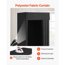 Fitting Room Portable Dressing Room 39 x 39 x 78 in Privacy Space (Black)