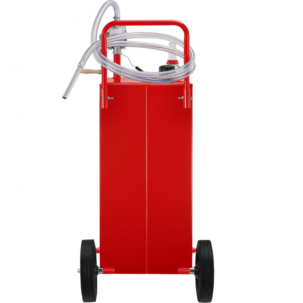 VEVOR Fuel Caddy, 132L, Gas Storage Tank on 4 Wheels, with Manuel Transfer Pump, Gasoline Diesel Fuel Container for Cars, Lawn Mowers, ATVs, Boats, More, Red