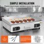 VEVOR Commercial Electric Grill 4400W Bänkskiva Halv-Plat Top Grill 122℉-572℉