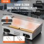 VEVOR Commercial Electric Griddle, 4400W Countertop Flat Top Grill, 122℉-572 ℉ Adjustable Temp, 28.74 x 15.75 x 0.39in Stainless Steel Griddle Grill with 2 Shovels and 2 Brushes for Home or Restaurant
