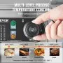 VEVOR Commercial Electric Griddle, 2800W Countertop Flat Top Grill, 122℉-572 ℉ Adjustable Temp, 28.74 x 15.75 x 0.39in Stainless Steel Griddle Grill with 2 Shovels and 2 Brushes for Home or Restaurant No Plug