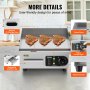 VEVOR Commercial Electric Grill 2000 W Plattgrill för bänkskiva 122℉-572℉