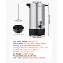 VEVOR Commercial Coffee Urn, 100 Cup 15 L Hot Beverage Dispenser with Dripless Faucet, Quick-Brewing Stainless Steel Large Commercial Coffee Maker, for Catering, Business, Party, Church & Restaurant