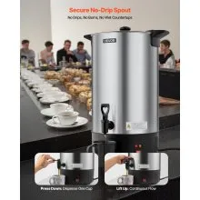 VEVOR Commercial Coffee Urn, 100 Cup 15 L Hot Beverage Dispenser with Dripless Faucet, Quick-Brewing Stainless Steel Large Commercial Coffee Maker, for Catering, Business, Party, Church & Restaurant
