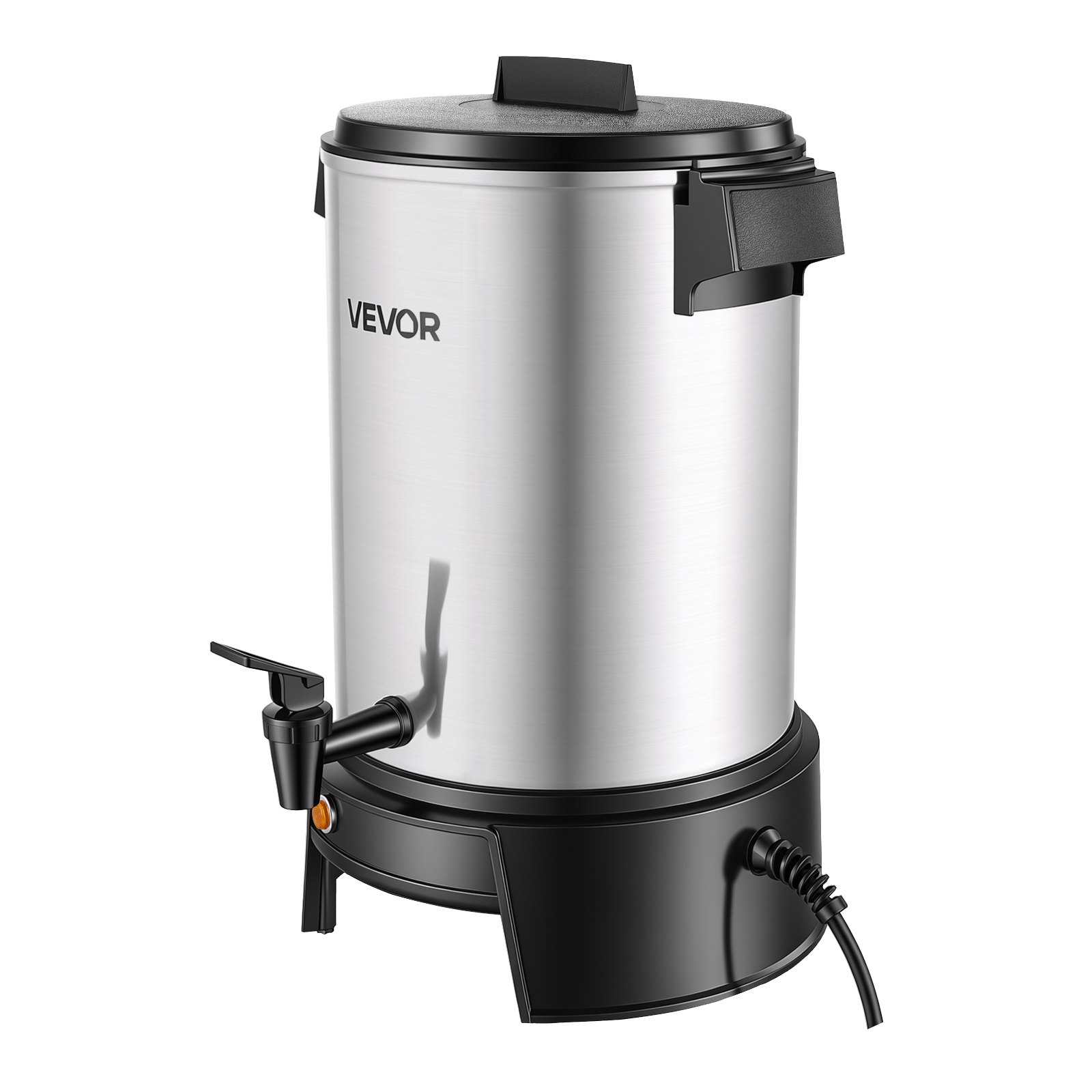 VEVOR Commercial Coffee Urn, 30 Cup 4.5L Hot Beverage Dispenser with Dripless Faucet, 1190W Quick-Brewing Coffee Maker, Automatic Temperature Control, for Catering, Party, Church & Restaurant