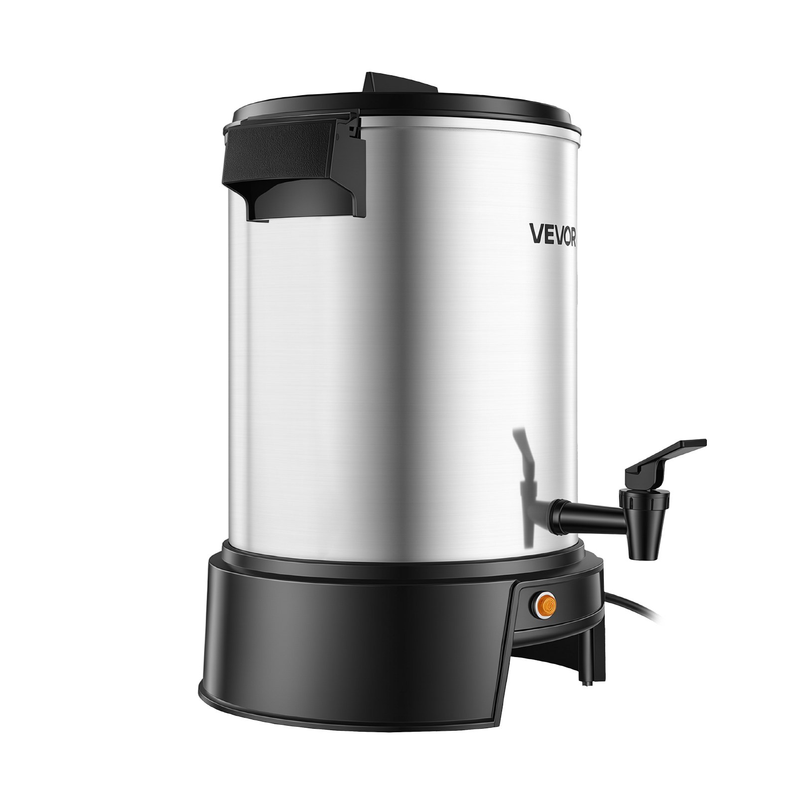 VEVOR Commercial Coffee Urn, 30 Cup 4.5L Hot Beverage Dispenser with Dripless Faucet, 1190W Quick-Brewing Coffee Maker, Automatic Temperature Control, for Catering, Party, Church & Restaurant