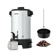 VEVOR Commercial Coffee Urn, 40 Cup 6 L Hot Beverage Dispenser with Dripless Faucet, Quick-Brewing Commercial Coffee Maker, Automatic Temperature Control, for Catering, Party, Church & Restaurant