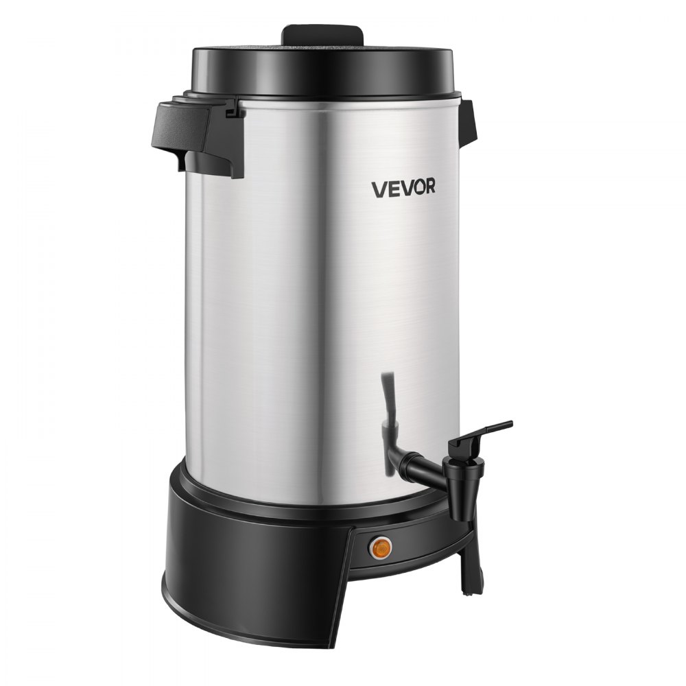 VEVOR Commercial Coffee Urn, 42 Cup 6.3L Hot Beverage Dispenser with Dripless Faucet, 1190W Quick-Brewing Coffee Maker, Automatic Temperature Control, for Catering, Party, Church & Restaurant