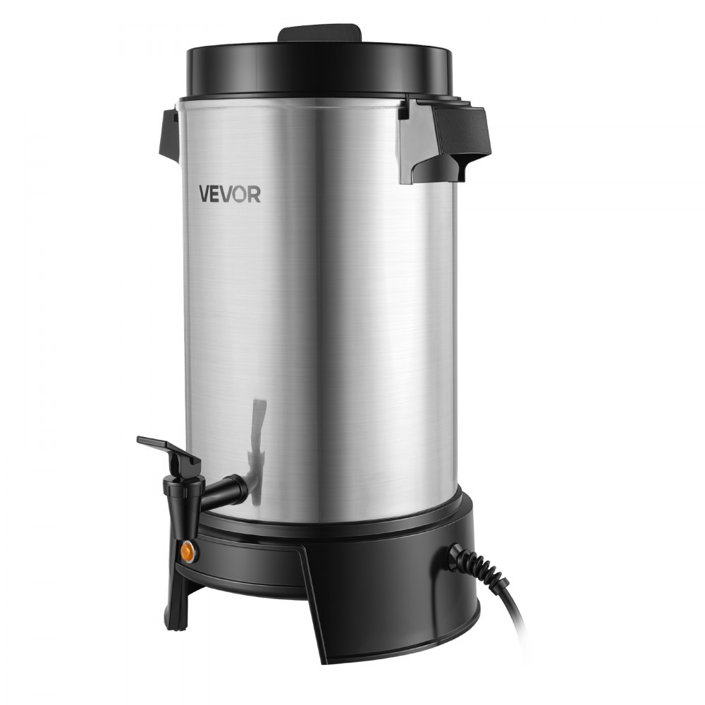 VEVOR Commercial Coffee Urn, 42 Cup 6.3L Hot Beverage Dispenser with Dripless Faucet, 1190W Quick-Brewing Coffee Maker, Automatic Temperature Control, for Catering, Party, Church & Restaurant