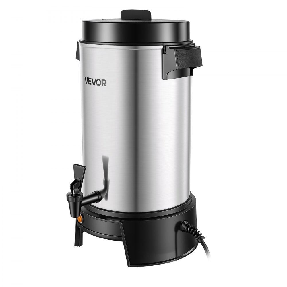 VEVOR Commercial Coffee Urn, 42 Cup 6.3L Hot Beverage Dispenser with Dripless Faucet, 1190W Quick-Brewing Coffee Maker, Automatic Temperature Control, for Catering, Party, Church & Restaurant