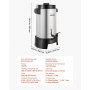 VEVOR Commercial Coffee Urn, 42 Cup 6.3L Hot Beverage Dispenser with Dripless Faucet, 1190W Quick-Brewing Coffee Maker, Automatic Temperature Control, for Catering, Party, Church & Restaurant