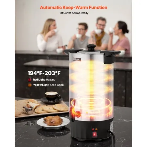 VEVOR 60 Cup Coffee Pot  9 L Commercial Coffee Urn, 950 W