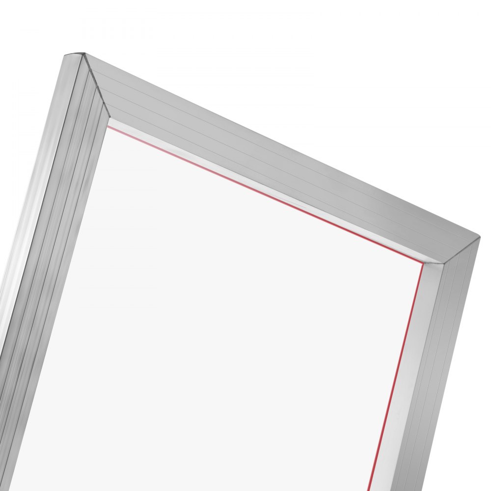 silver screen frame with a red border for VEVOR screen printing kit.