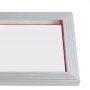 aluminum frame from the VEVOR screen printing kit with a white screen and red border.