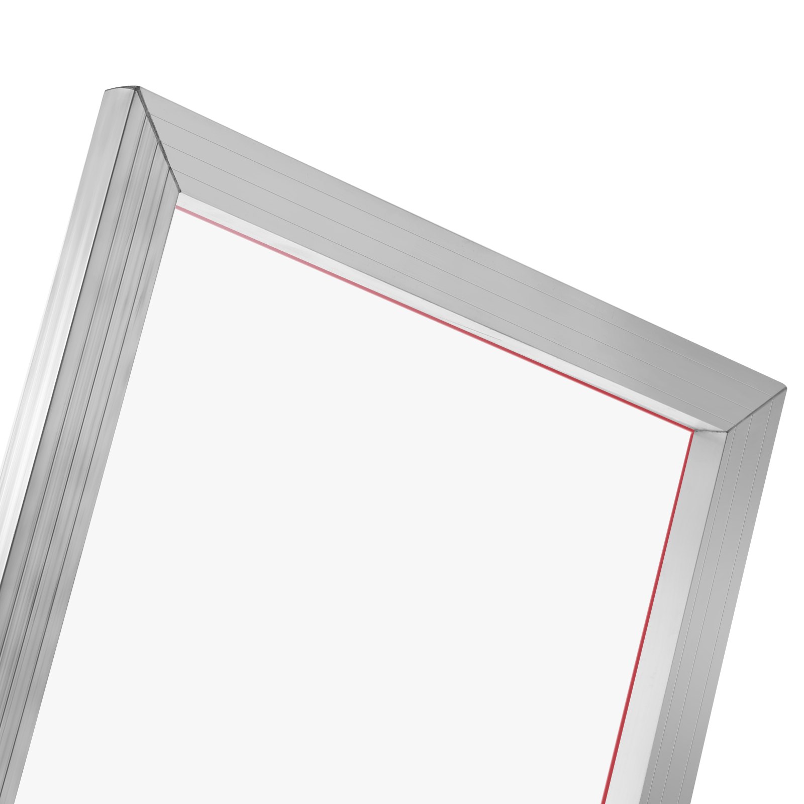 silver screen frame with a red border for VEVOR screen printing kit.