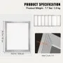 VEVOR Screen Printing Kit Silk Screen Printing Frame 50.8 cm x 61 cm 110 Count Mesh 6pcs