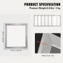 VEVOR Screen Printing Kit, 6 Pieces Aluminum Silk Screen Printing Frames, 45.7 x 50.8 cm Silk Screen Printing Frame with 160 Count Mesh, High Tension Nylon Mesh and Sealing Tape for T-shirts DIY Printing