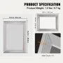 VEVOR Screen Printing Kit, 2 Pieces Aluminum Silk Screen Printing Frames20.3 x 25.4/25.4 x 35.6cm 110 Count Mesh, 2 Tapes and Screen Printing Squeegees and Transparency Films for T-shirts DIY