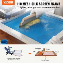VEVOR Screen Printing Kit, 2 Pieces Aluminum Silk Screen Printing Frames20.3 x 25.4/25.4 x 35.6cm 110 Count Mesh, 2 Tapes and Screen Printing Squeegees and Transparency Films for T-shirts DIY